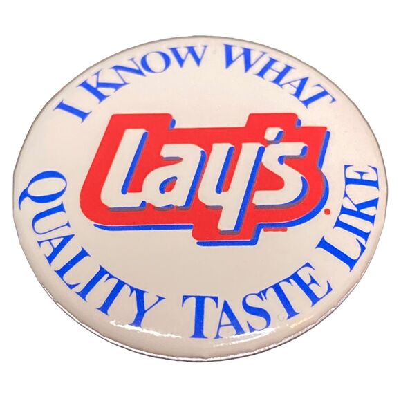 VTG Lays Potato Chips Food Advertising Circular Pinback Collectable Button 1.25" - Picture 5 of 5